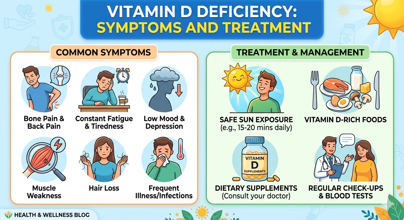 Vitamin D Deficiency: Symptoms and Treatment
